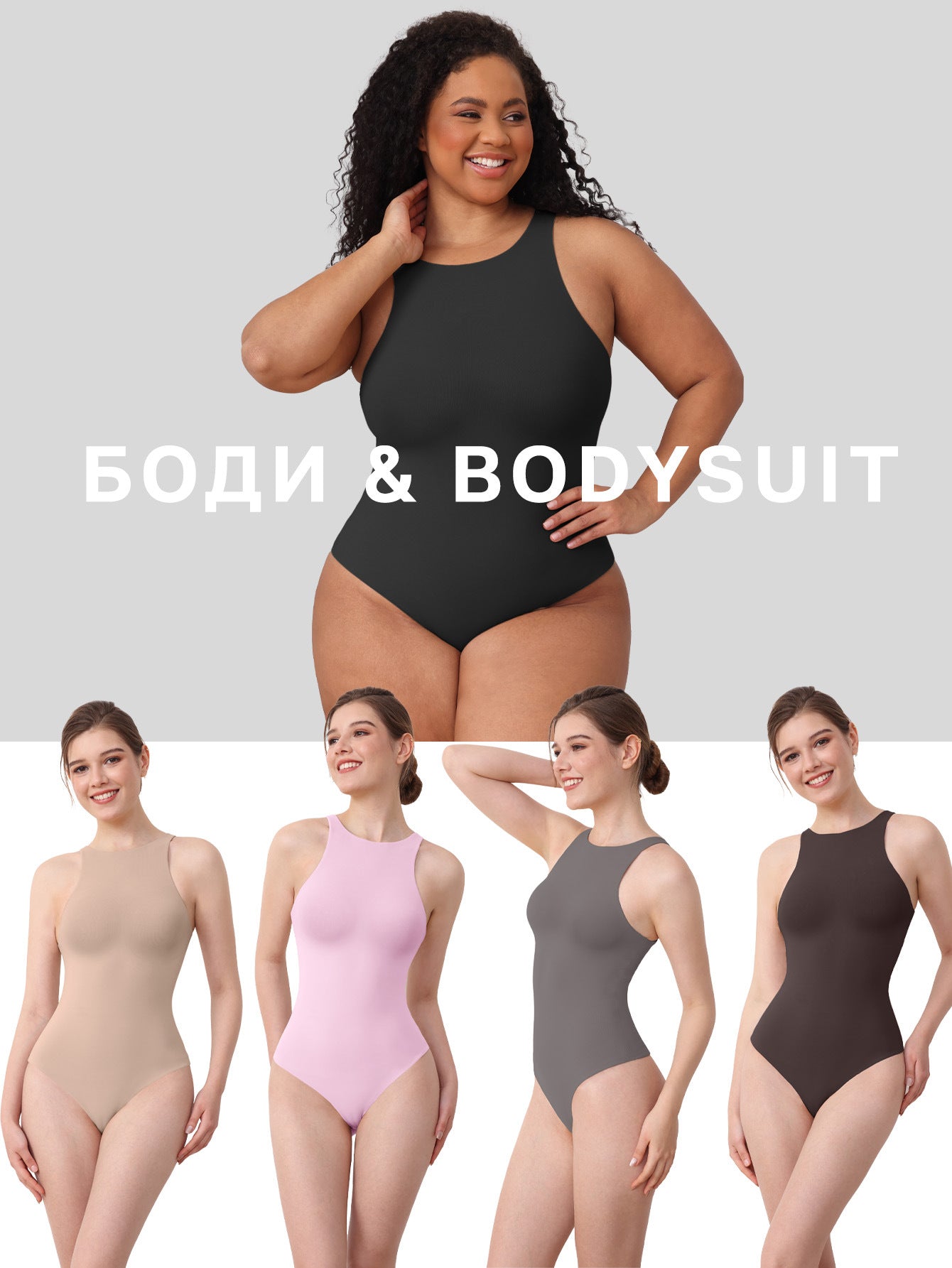 JIYUE Women's Double-Layer Firm Control Bodysuit |Seamless Tummy Shaper