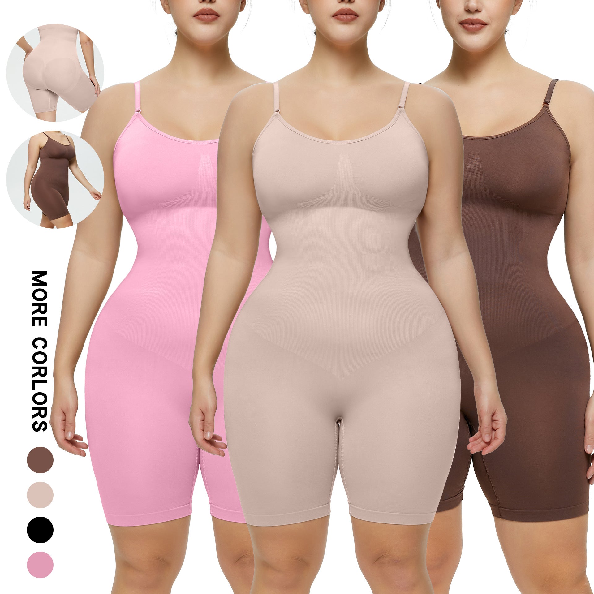 JIYUE Full Body Shapewear for Plus Size Women - Tummy Control Slimming Bodysuit