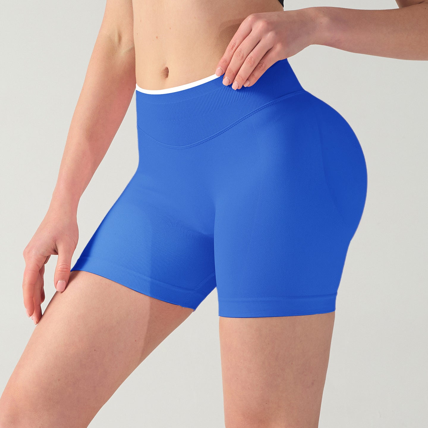 JIYUE Seamless Fitness Shorts with Tummy Control