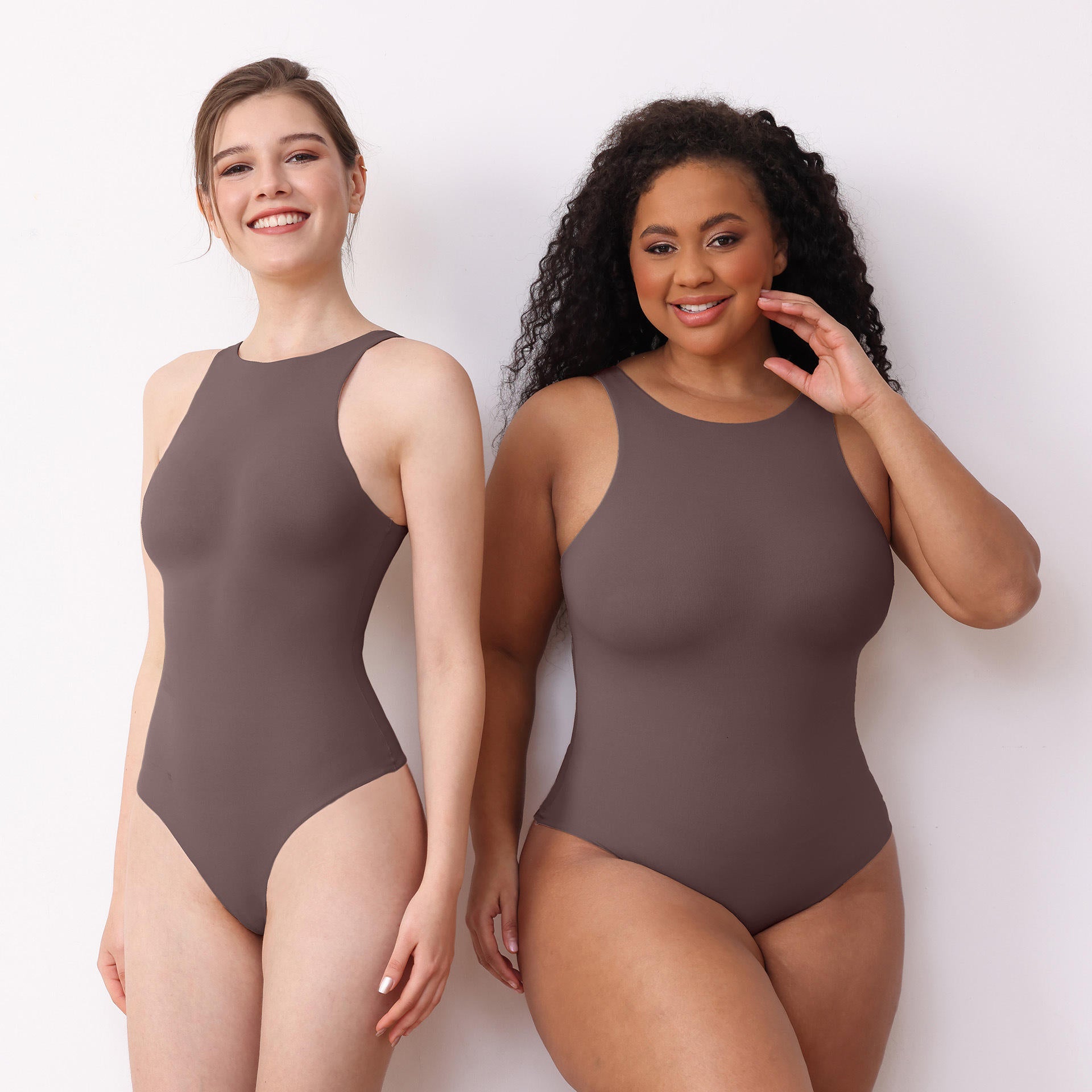 JIYUE Women's Double-Layer Firm Control Bodysuit |Seamless Tummy Shaper