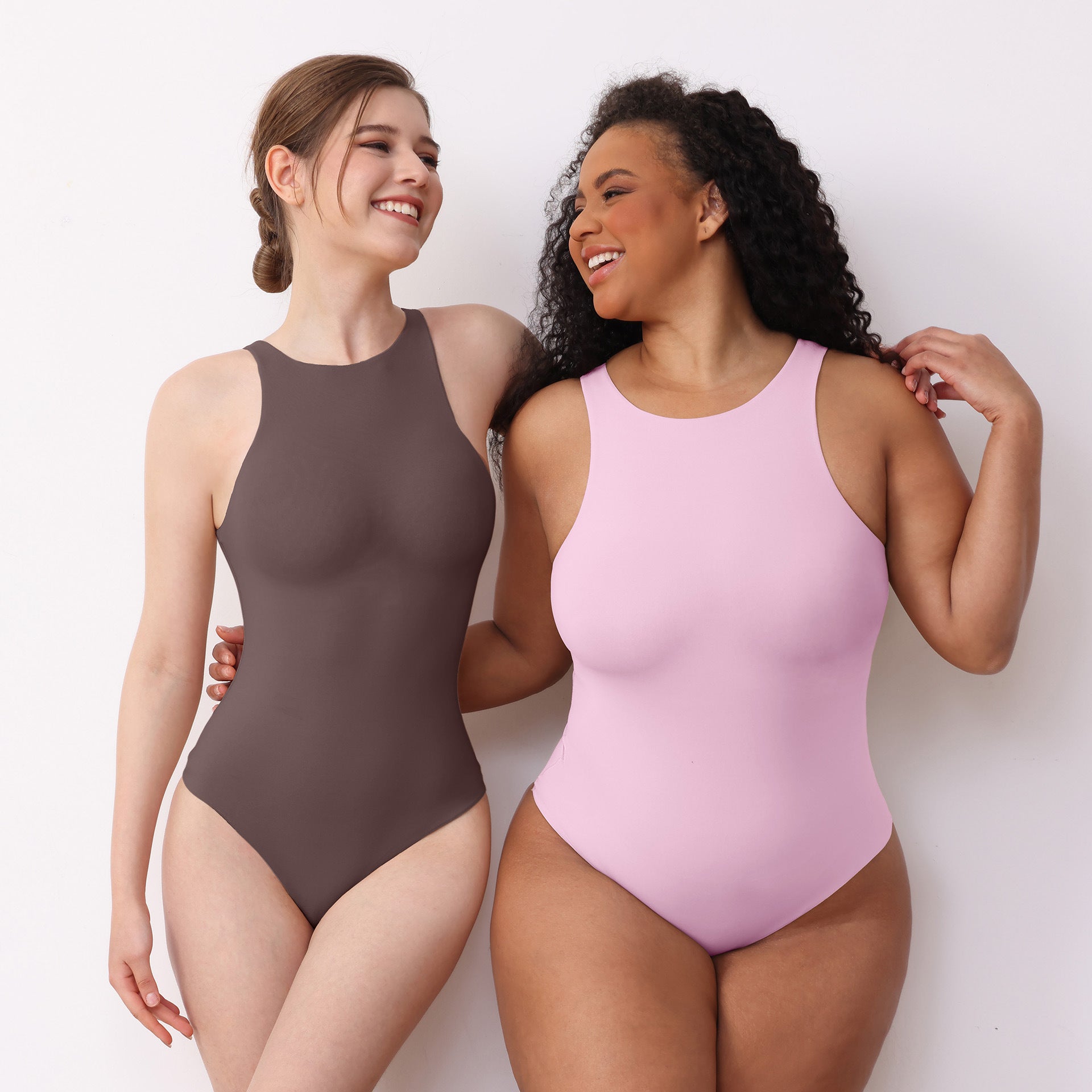 JIYUE Women's Double-Layer Firm Control Bodysuit |Seamless Tummy Shaper