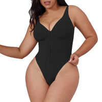 JIYUE Women's Firm Tummy Control Bodysuit | Waist Cinching with Straps & Open Back
