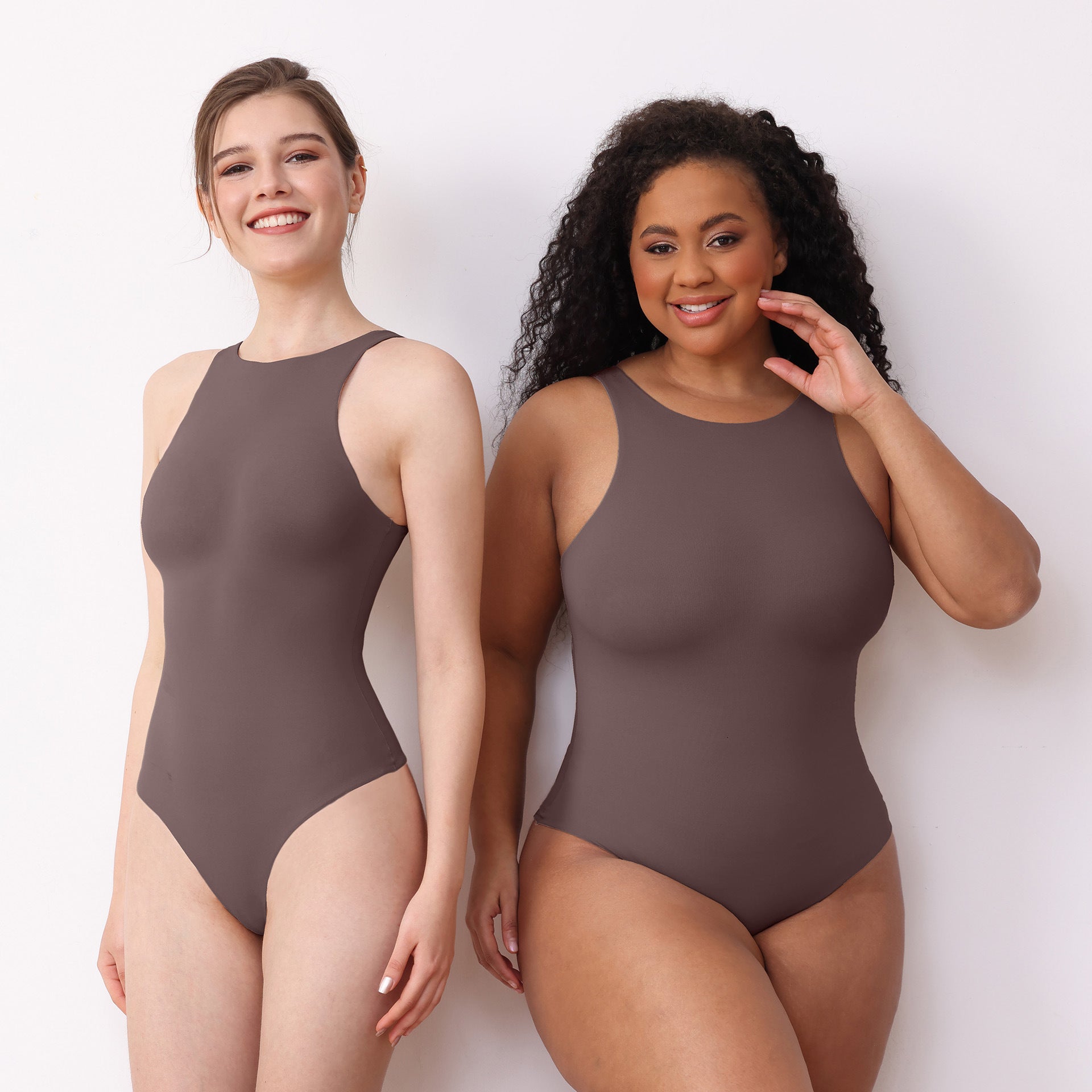JIYUE Women's Double-Layer Firm Control Bodysuit |Seamless Tummy Shaper