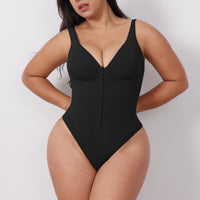 JIYUE Women's Firm Tummy Control Bodysuit | Waist Cinching with Straps & Open Back