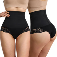 JIYUE Shapewear High-Waisted Panty - Tummy Control & Lace