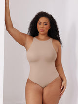 JIYUE Women's Double-Layer Firm Control Bodysuit |Seamless Tummy Shaper
