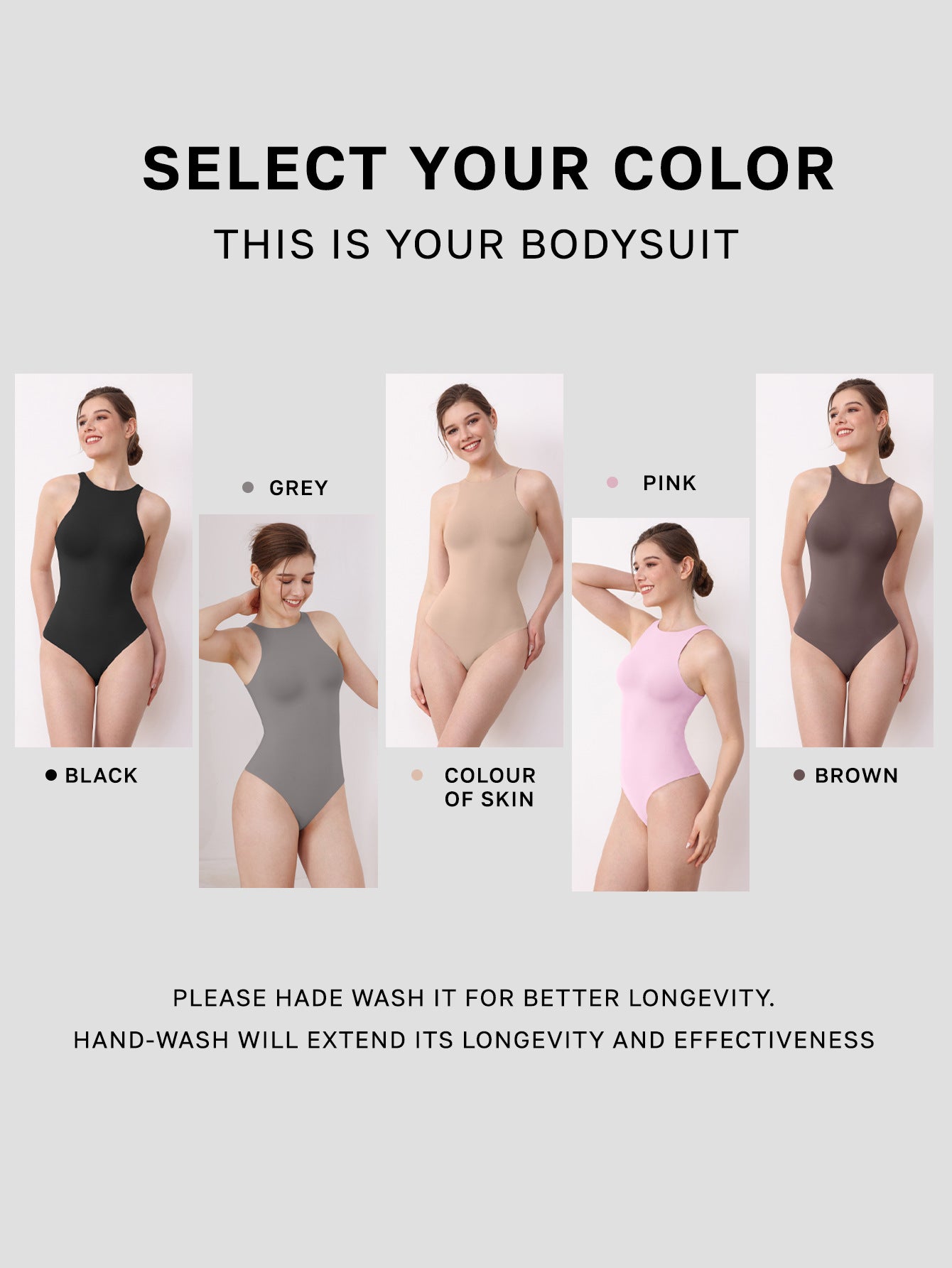 JIYUE Women's Double-Layer Firm Control Bodysuit |Seamless Tummy Shaper