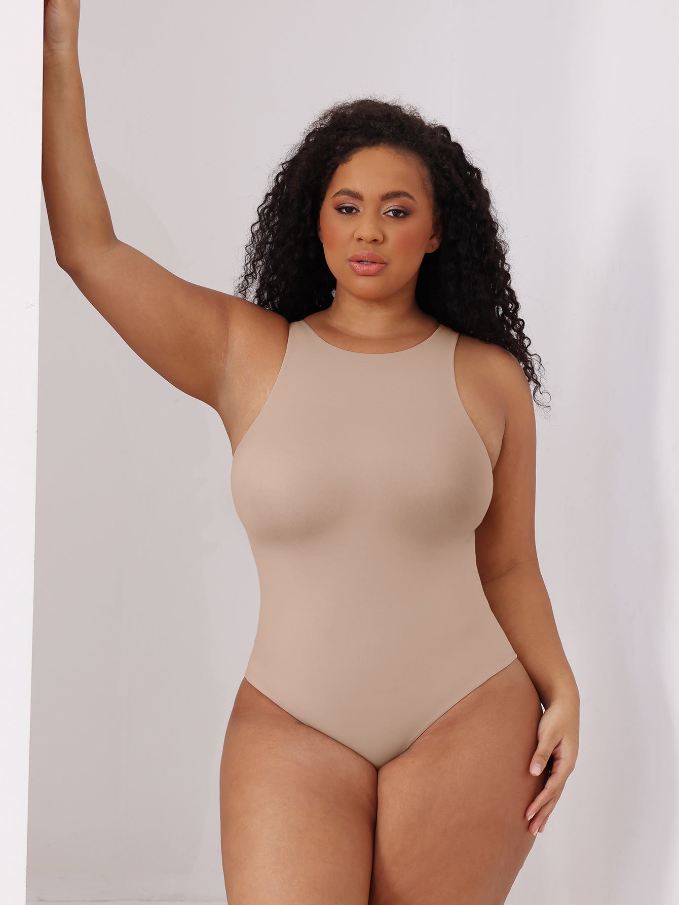 JIYUE Women's Double-Layer Firm Control Bodysuit |Seamless Tummy Shaper