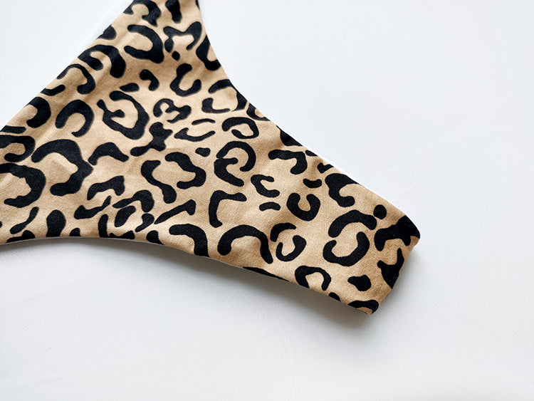 JIYUE Breathable Cotton G-String Thong - Low Rise & Sexy Printed Lingerie