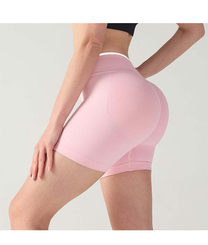 JIYUE Seamless Fitness Shorts with Tummy Control