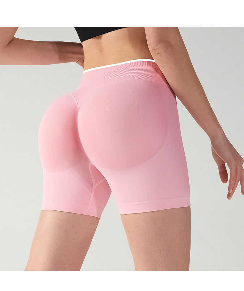 JIYUE Seamless Fitness Shorts with Tummy Control