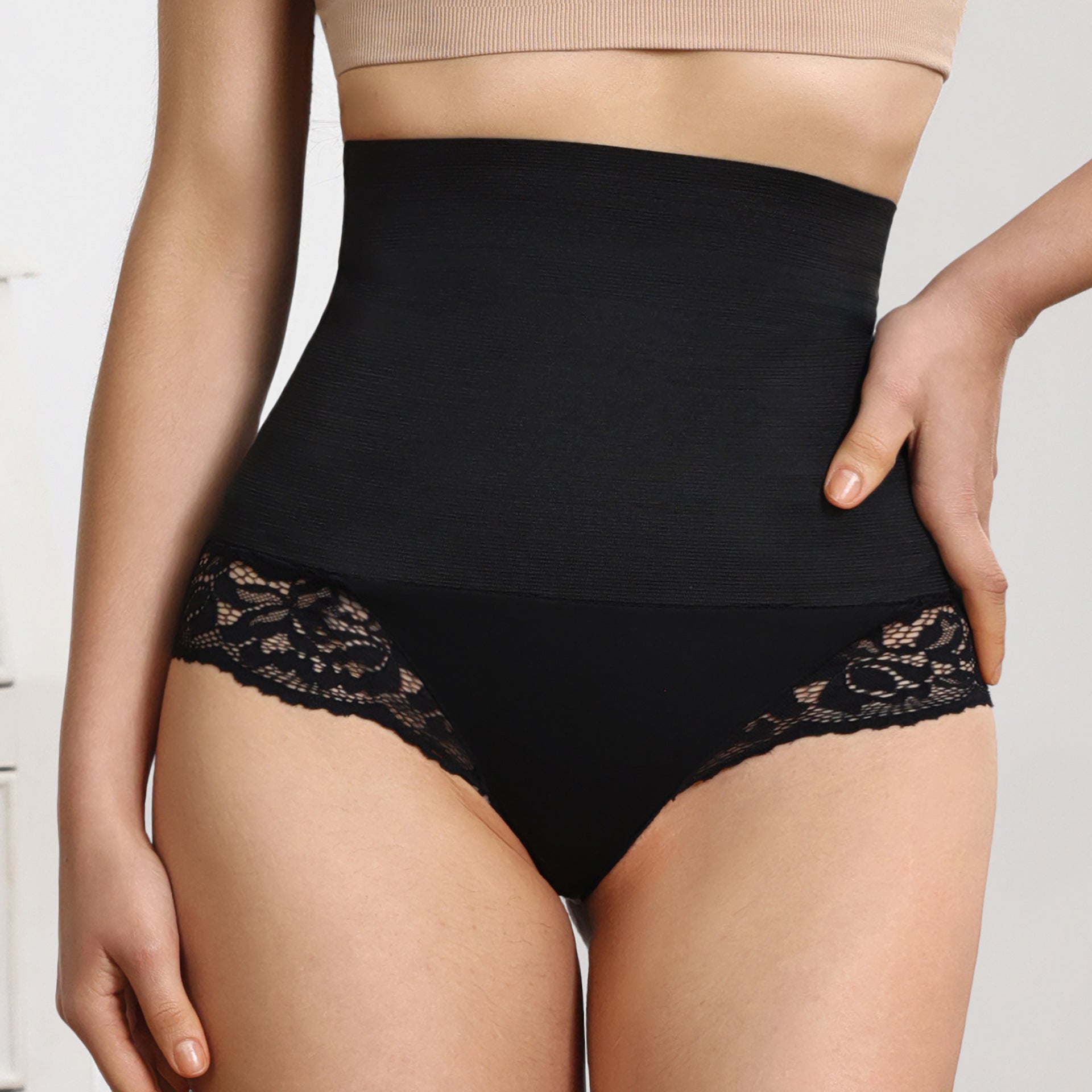 JIYUE Shapewear High-Waisted Panty - Tummy Control & Lace