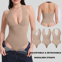 JIYUE Firm Control Waist Training Bodysuit – 2-in-1 Halterneck & Vest, Seamless Tummy Shapewear