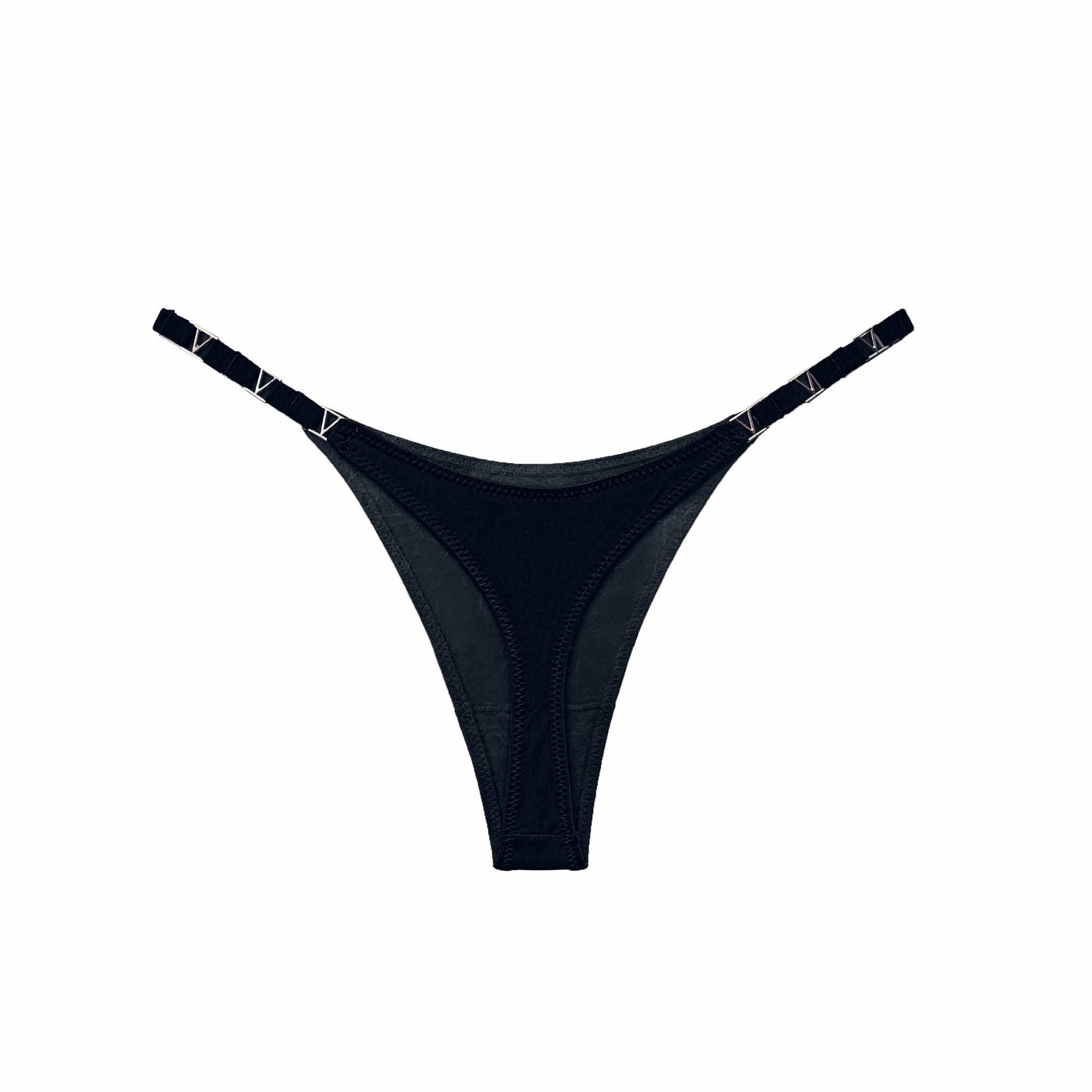 JIYUE Sculpting Half-Cover Hipster - Sexy Metallic G-String