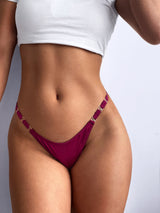 JIYUE Sculpting Half-Cover Hipster - Sexy Metallic G-String