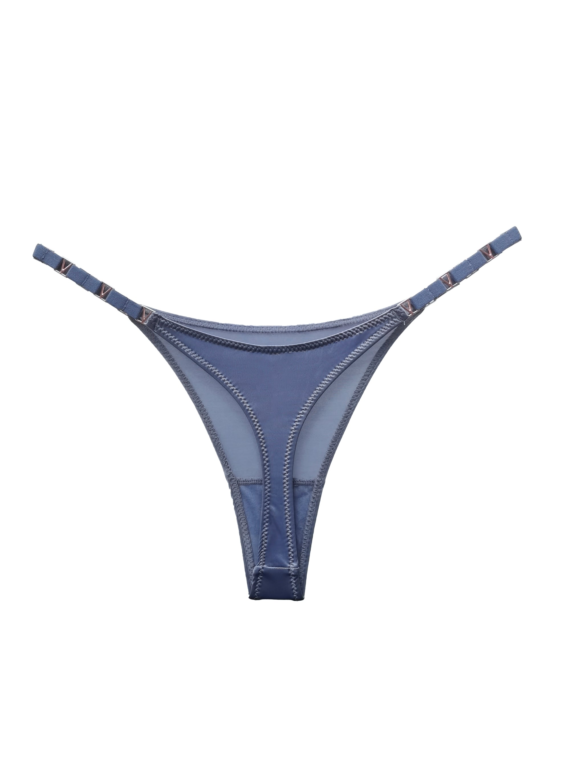 JIYUE Sculpting Half-Cover Hipster - Sexy Metallic G-String