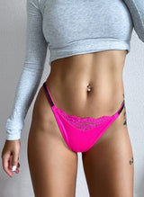 JIYUE High-Waist Metal Ring Lace Panty - Adjustable & Sculpting