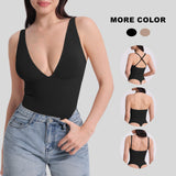 JIYUE Firm Control Waist Training Bodysuit – 2-in-1 Halterneck & Vest, Seamless Tummy Shapewear
