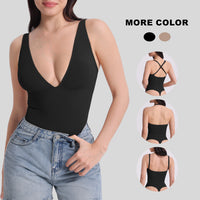 JIYUE Firm Control Waist Training Bodysuit – 2-in-1 Halterneck & Vest, Seamless Tummy Shapewear