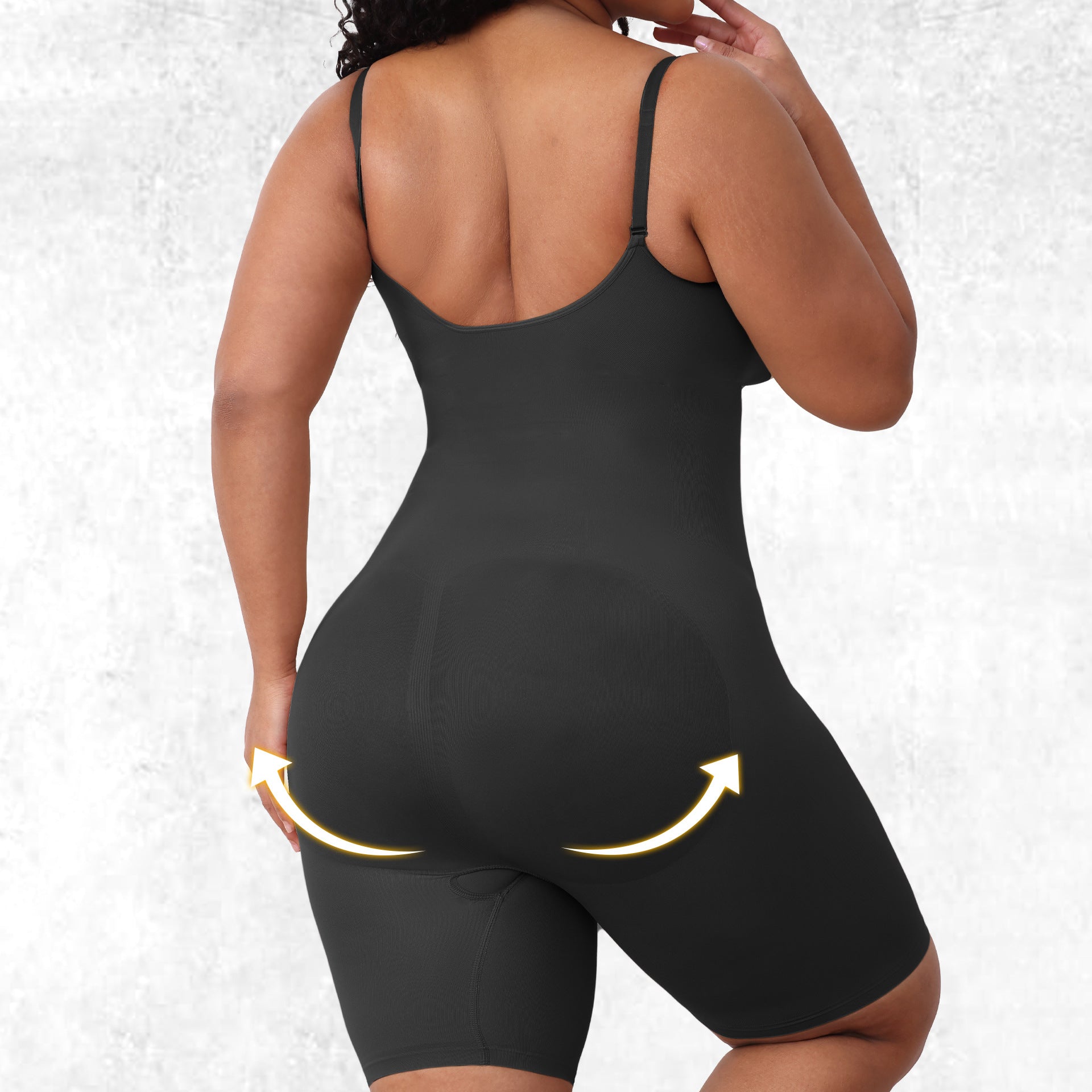 JIYUE Women's Body Shaping Underwear Open-Top Halter Jumpsuit Design Abdominal Slimming Hip Lifting Bodysuit