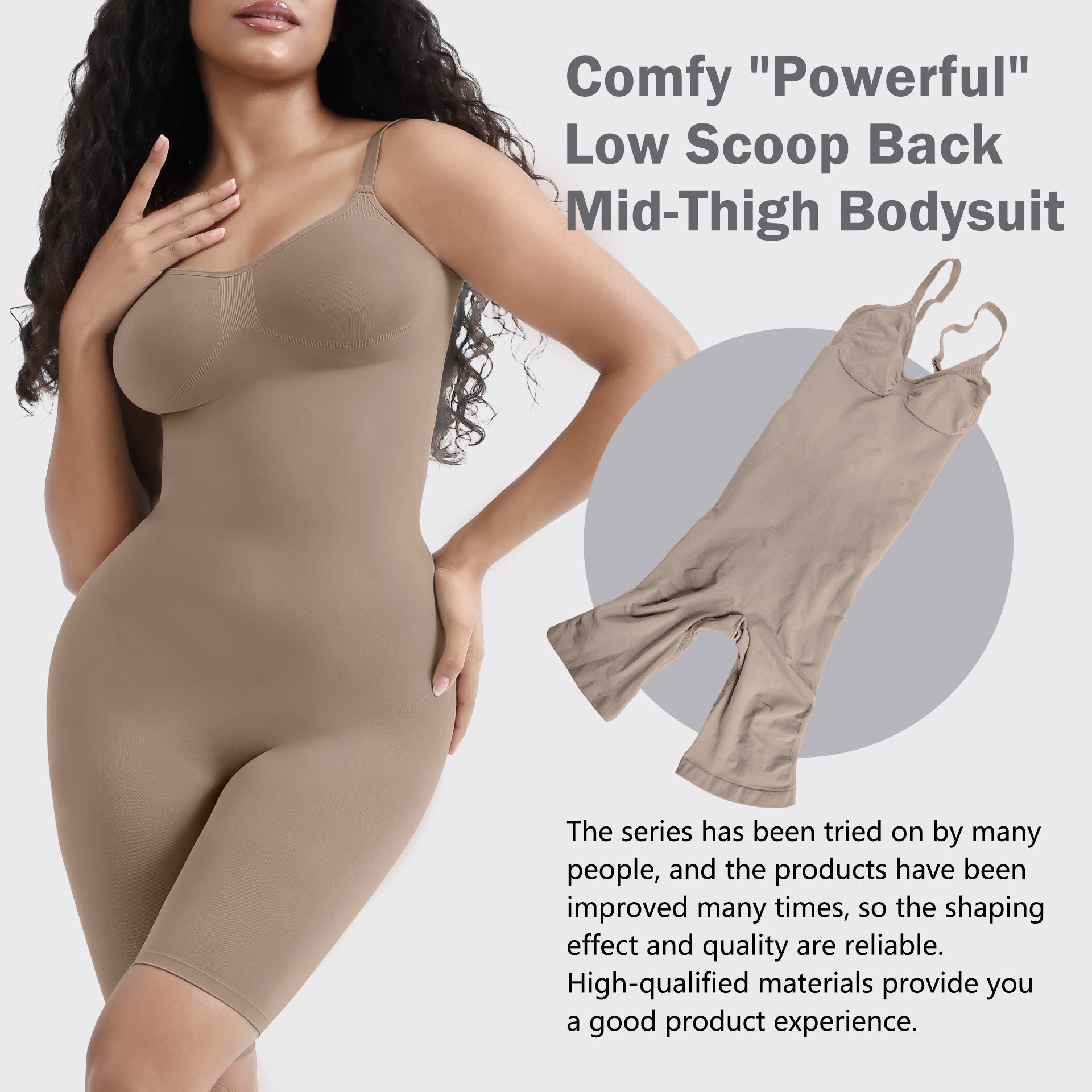 JIYUE Women's Shapewear Bodysuit - Tummy Control & Butt Lift - Reinforced Version