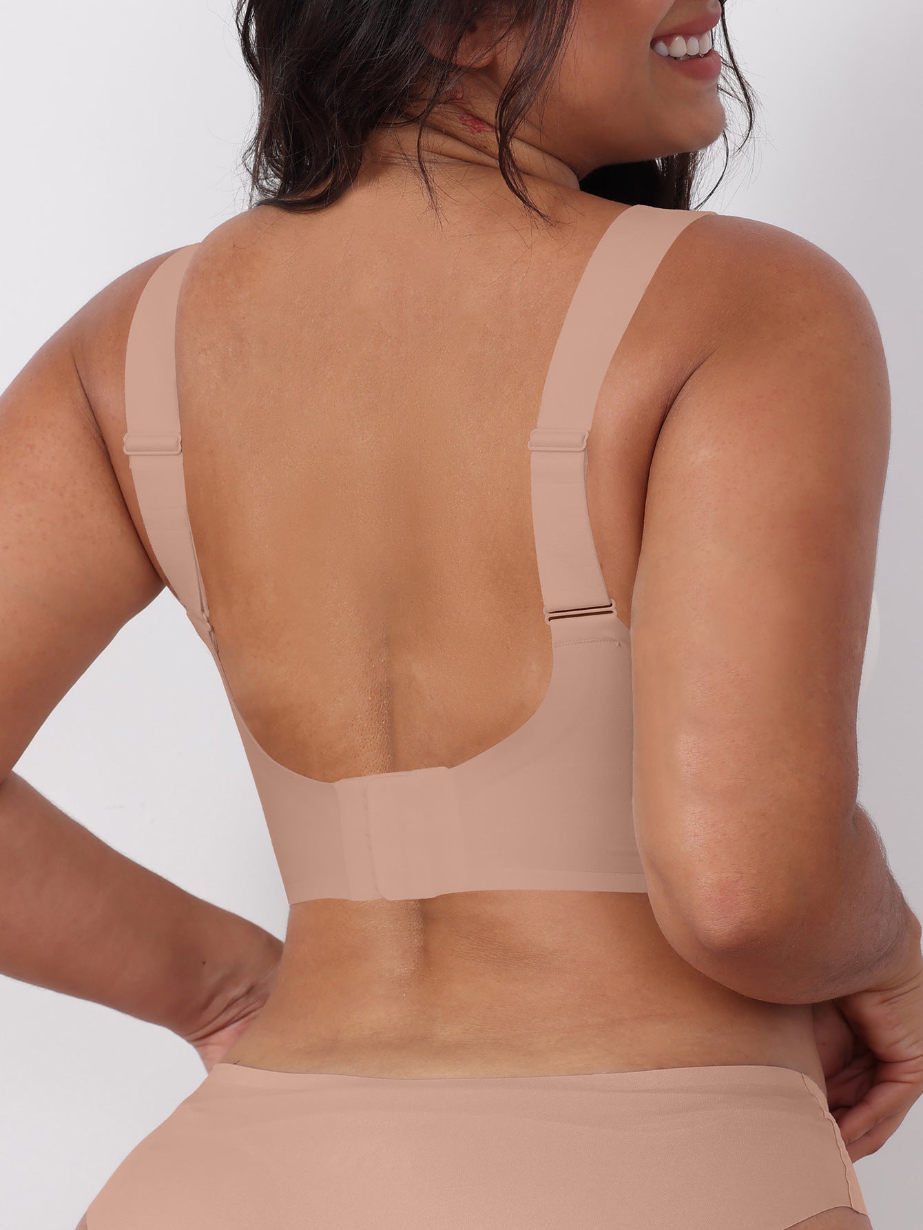 JIYUE Supportive T-Shirt Bra for Plus Size, Wireless & Seamless