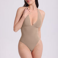 JIYUE Firm Control Waist Training Bodysuit – 2-in-1 Halterneck & Vest, Seamless Tummy Shapewear