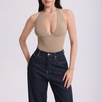JIYUE Firm Control Waist Training Bodysuit – 2-in-1 Halterneck & Vest, Seamless Tummy Shapewear