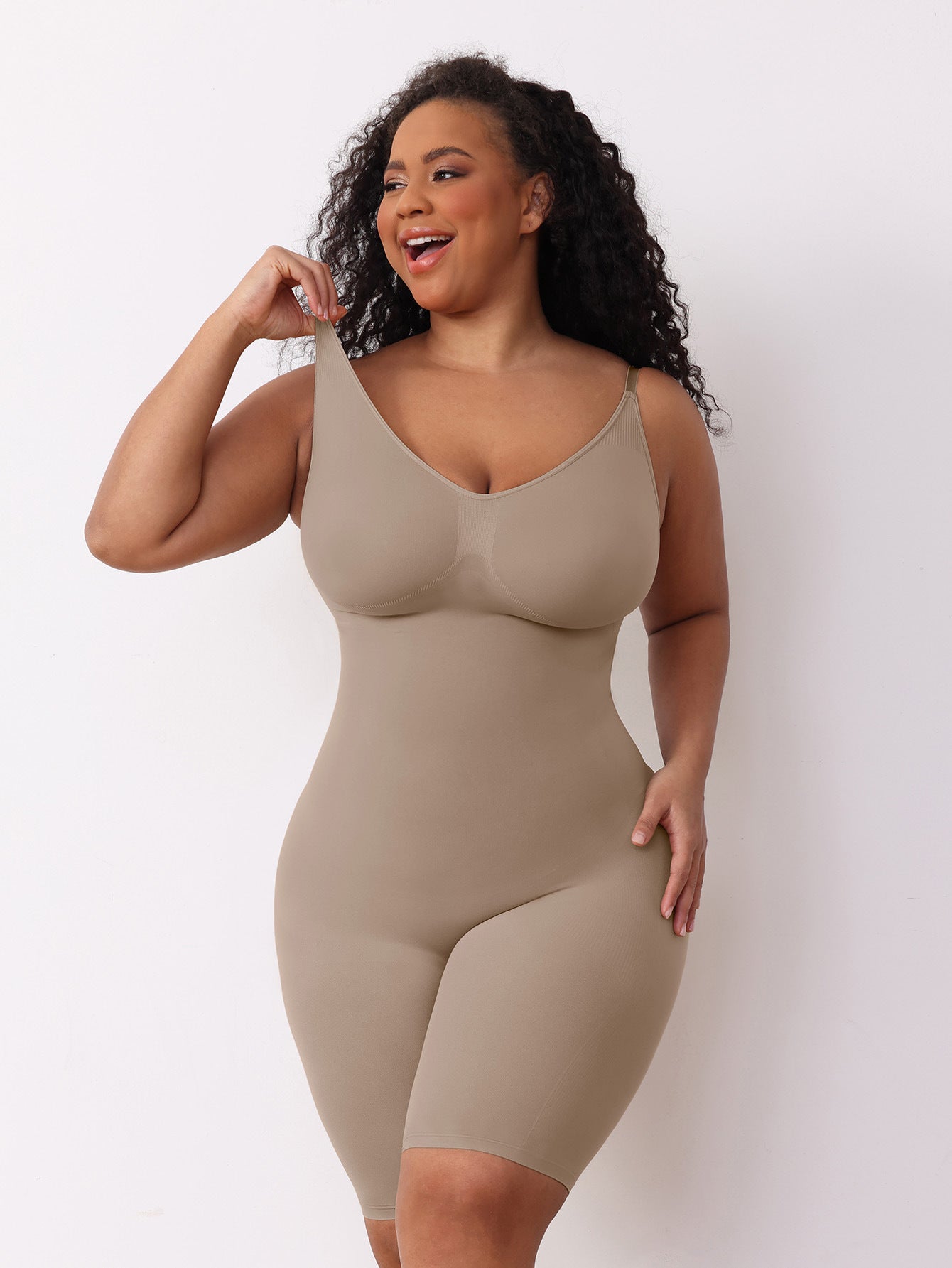 JIYUE Women's Body Shaping Underwear Open-Top Halter Jumpsuit Design Abdominal Slimming Hip Lifting Bodysuit