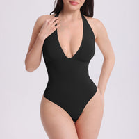JIYUE Firm Control Waist Training Bodysuit – 2-in-1 Halterneck & Vest, Seamless Tummy Shapewear