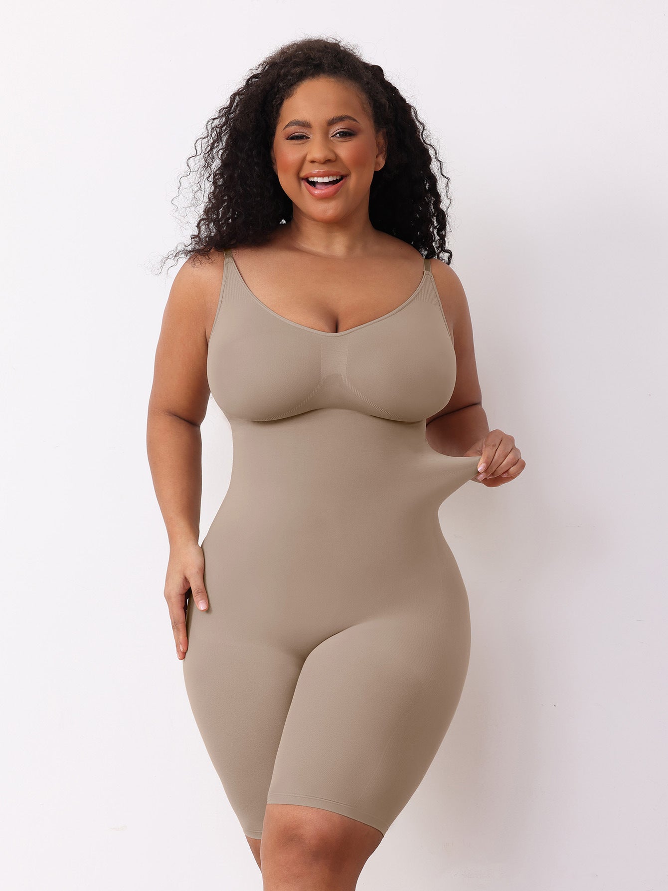 JIYUE Women's Body Shaping Underwear Open-Top Halter Jumpsuit Design Abdominal Slimming Hip Lifting Bodysuit