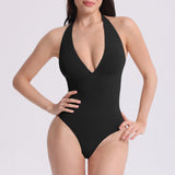 JIYUE Firm Control Waist Training Bodysuit – 2-in-1 Halterneck & Vest, Seamless Tummy Shapewear