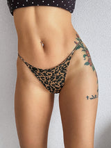 JIYUE Breathable Cotton G-String Thong - Low Rise & Sexy Printed Lingerie