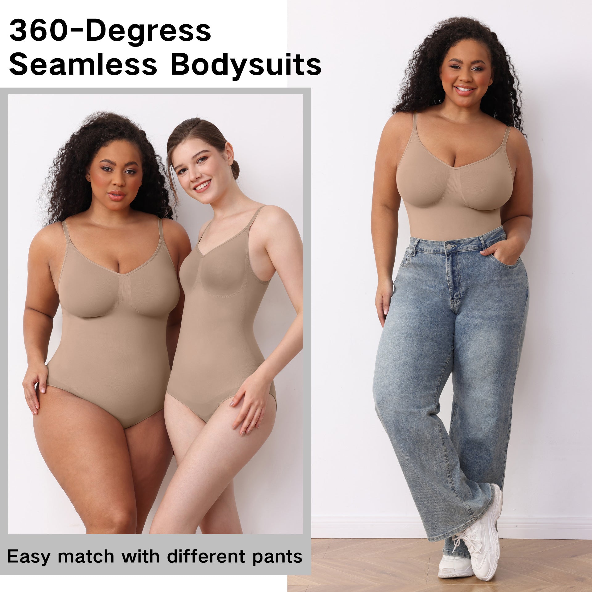 JIYUE Women's Shapewear Bodysuit - Tummy Control & Butt Lift - Reinforced Version