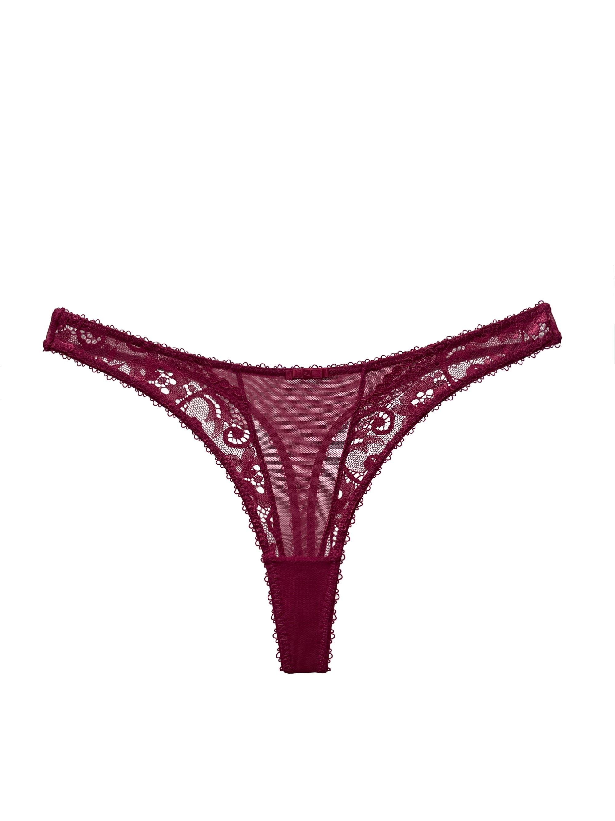 JIYUE Plus Size Lace G-String, Sensual Sheer Cheeky Panties