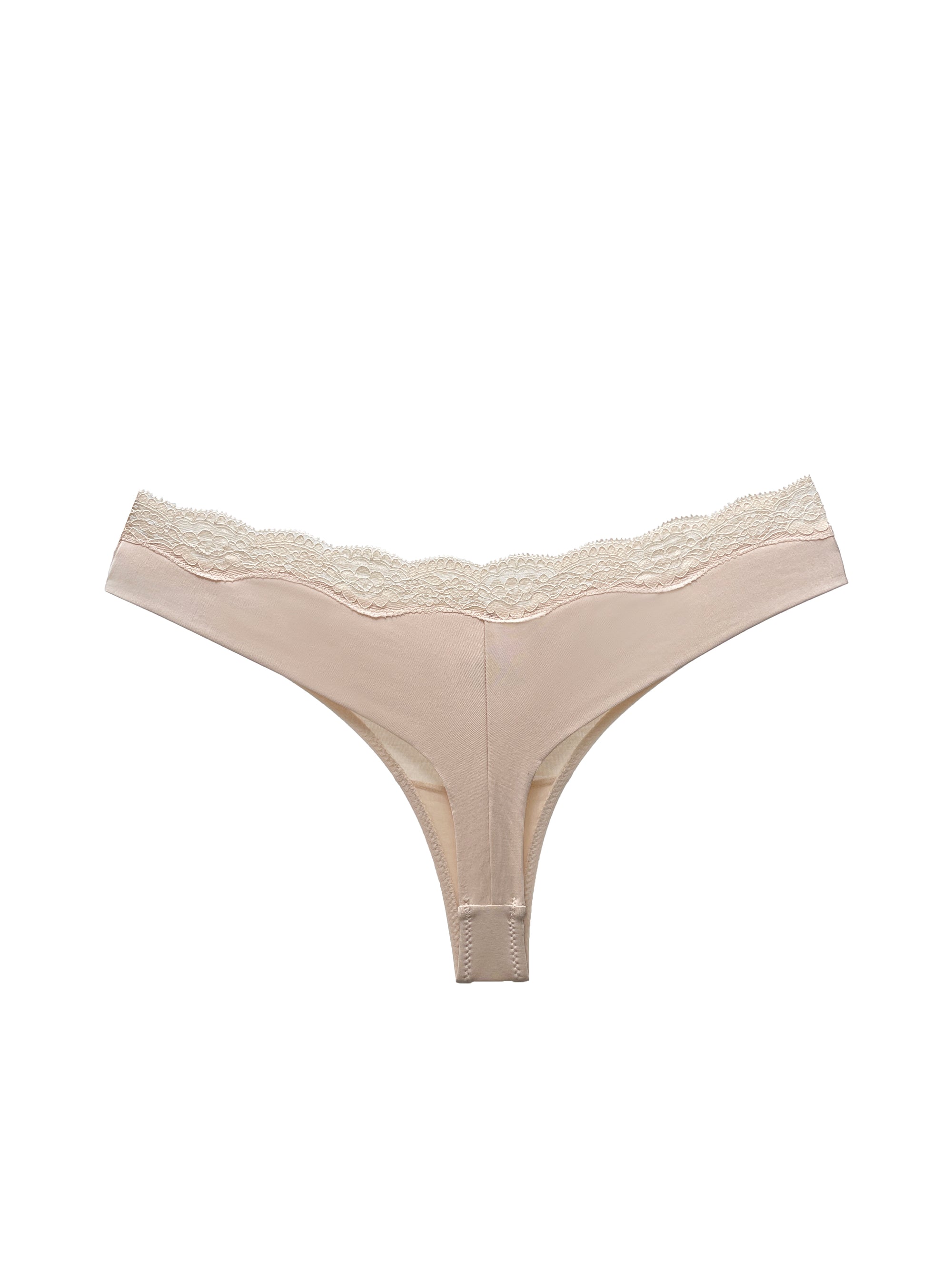 JIYUE Sexy High-Cut Thong - Soft Cotton Modal Lace, No Show & Comfortable Fit