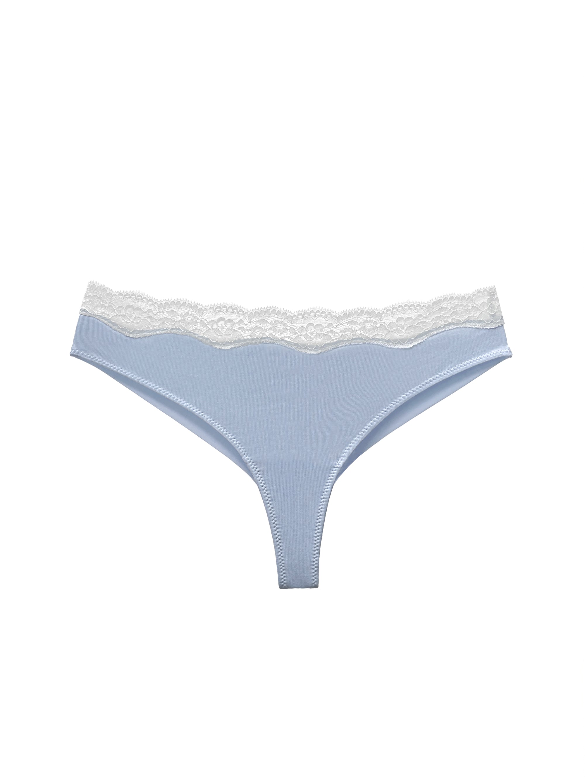 JIYUE Sexy High-Cut Thong - Soft Cotton Modal Lace, No Show & Comfortable Fit