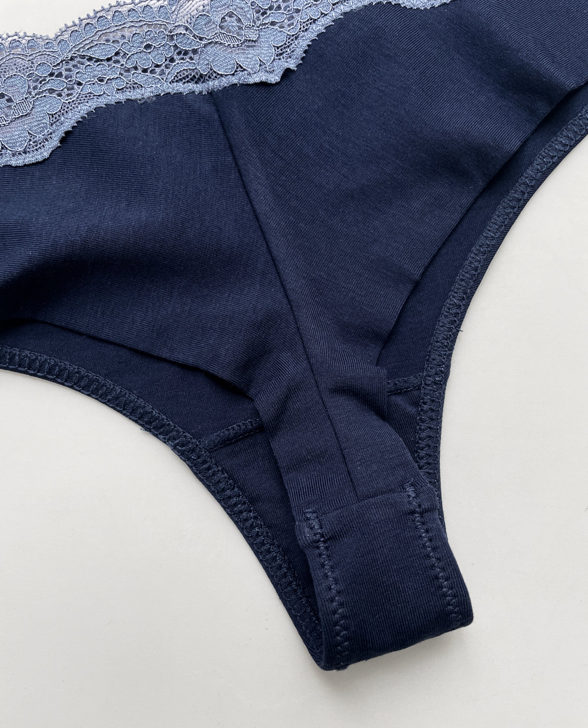 JIYUE Sexy High-Cut Thong - Soft Cotton Modal Lace, No Show & Comfortable Fit