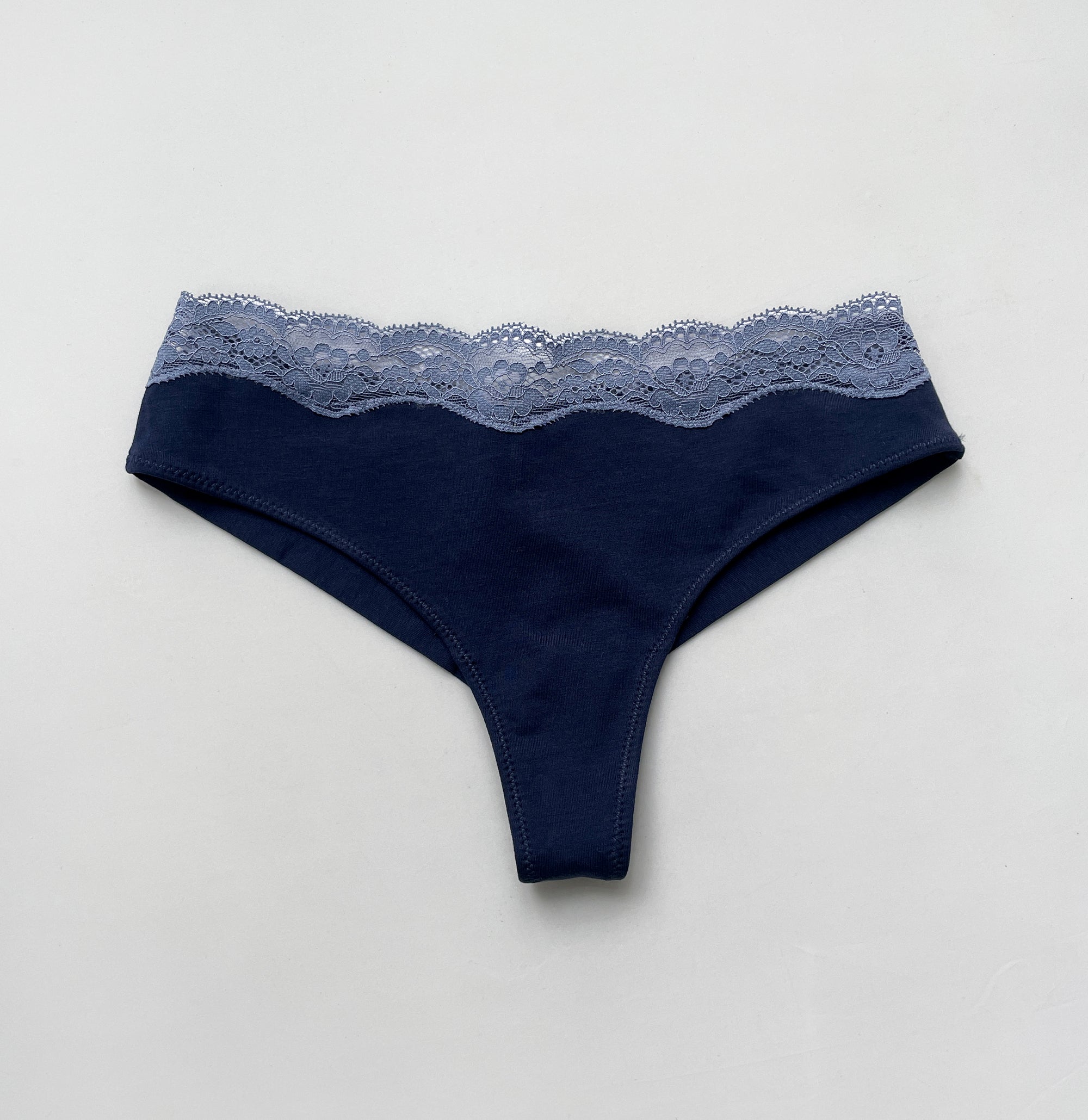 JIYUE Sexy High-Cut Thong - Soft Cotton Modal Lace, No Show & Comfortable Fit
