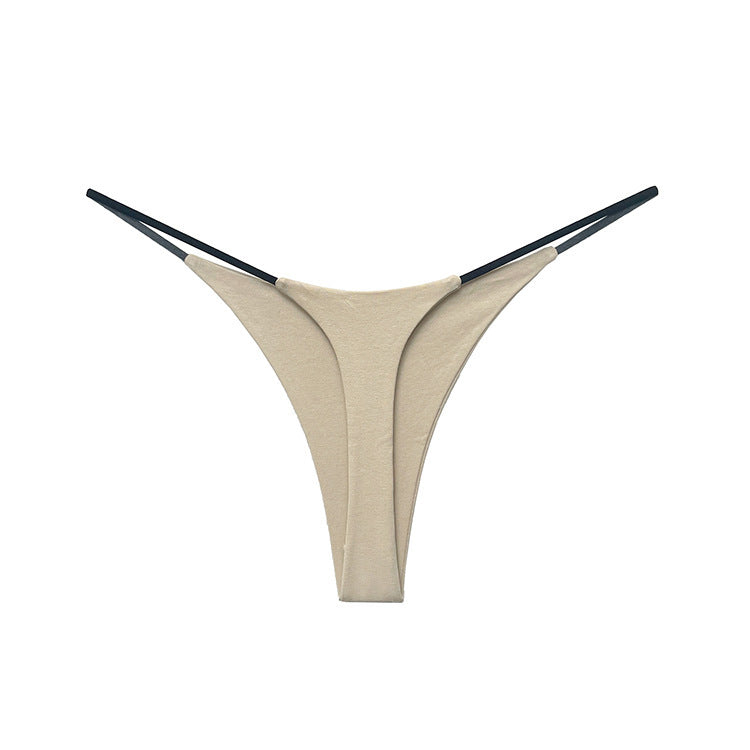 JIYUE Breathable Cotton G-String Thong - Low Rise & Sexy Printed Lingerie