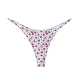 JIYUE Breathable Cotton G-String Thong - Low Rise & Sexy Printed Lingerie
