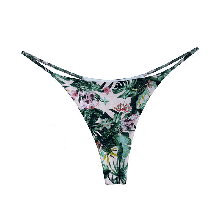 JIYUE Breathable Cotton G-String Thong - Low Rise & Sexy Printed Lingerie