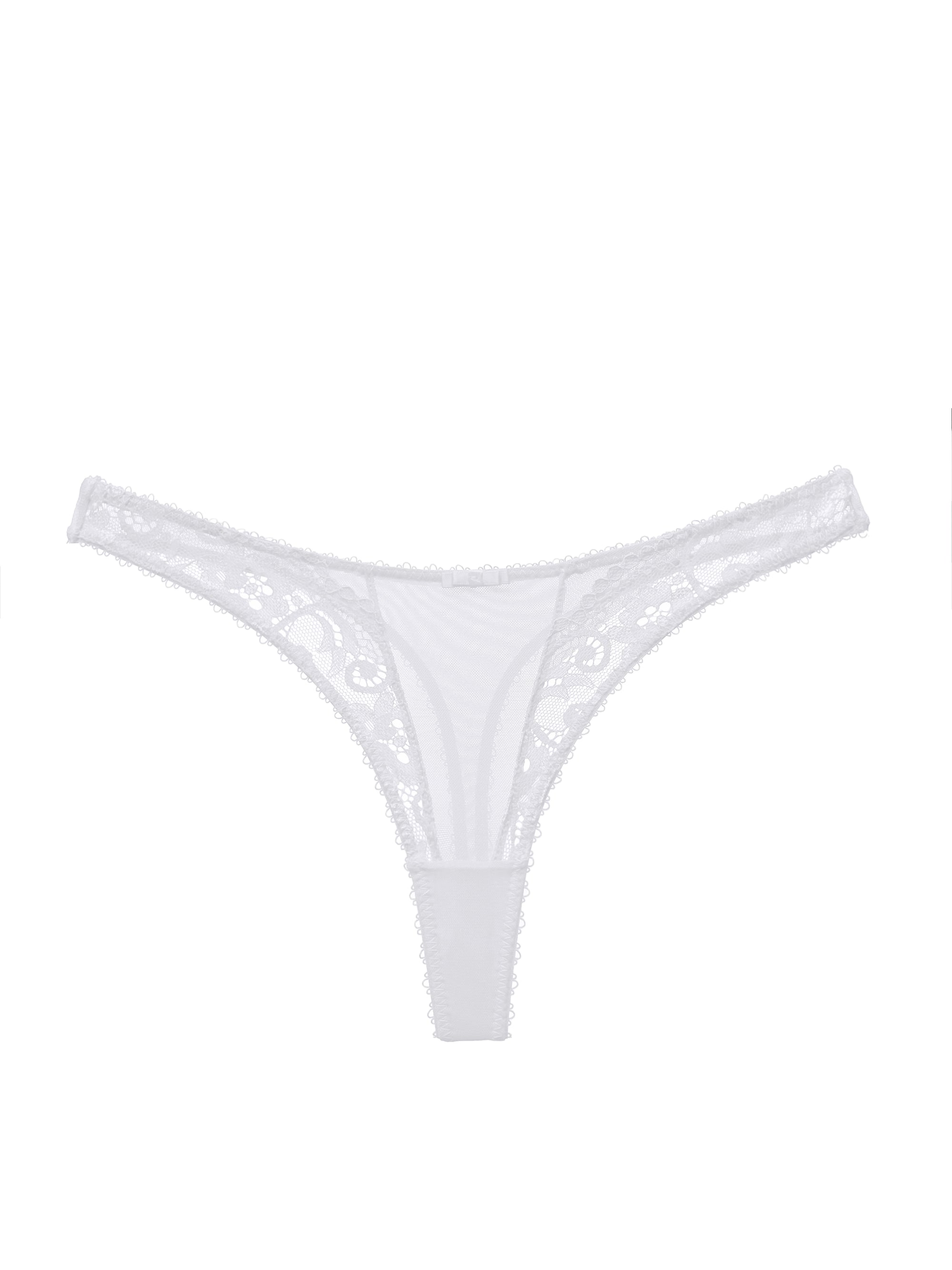 JIYUE Plus Size Lace G-String, Sensual Sheer Cheeky Panties