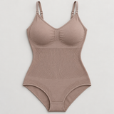 AI-generated product-only front view of the taupe JIYUE Seamless Cami Shaping Bodysuit