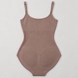 AI-generated product-only back view of the taupe JIYUE Seamless Cami Shaping Bodysuit